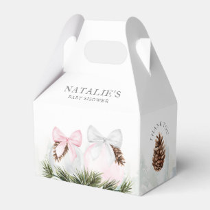 Kerstmeisje Baby shower Roze avor Box Bedankdoosjes