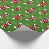 Kerstmeisje cartoon cadeaupapier (Hoek)