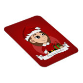 kerstmeisje cartoon magnet magneet (Rechterzijde)