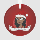Kerstmeisje cartoon ornament (achterkant)