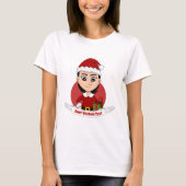 Kerstmeisje cartoon T-Shirt (Voorkant)