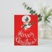 kerstmeisje feestdagenkaart (Staand voorkant)