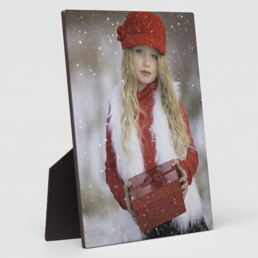 kerstmeisje fotoplaat (Zijkant)