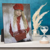 kerstmeisje fotoplaat (Zijkant)