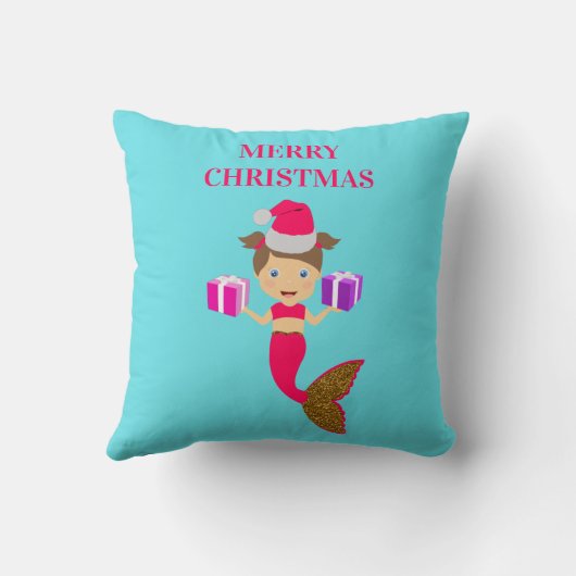 Kerstmeisje kerstman kerstman kerstman kerstman ke kussen (Achterkant)