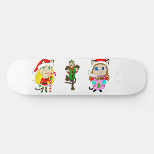 kerstmeisjes skateboard