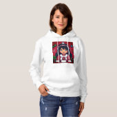 Kerstmeisjessweatshirt Hoodie (Voorkant volledig)