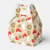 kerstmelk en koekjes, geventileerd patroon bedankdoosjes (Voorkant Zijde)