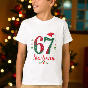 Kerstmeme Zes Zeven 67 6 7 Vakantie T-shirt