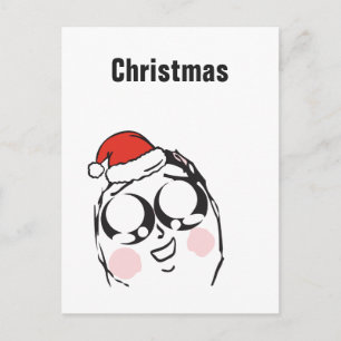Kerstmemen Anime Le Me aangepaste tekst BEWERKBAAR Feestdagenkaart