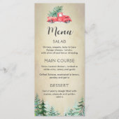 Kerstmenu, bewerkbaar afdrukbaar menu voor feestda (Voorkant)