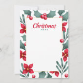 Kerstmenu kaart (Voorkant)