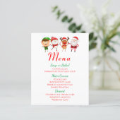 Kerstmenu Sinterklaas Kerstkerstmis rood groen (Staand voorkant)