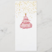 Kerstmenu uitnodiging, kerstdiner kaart (Achterkant)