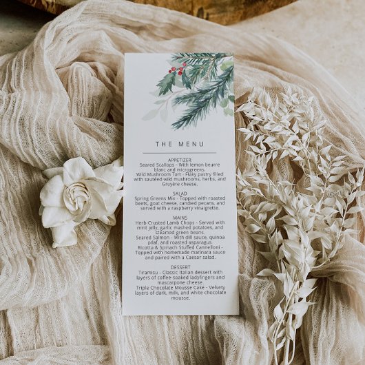 Kerstmenu's | Winter bruiloft Menu