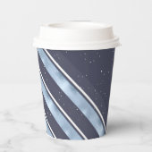 Kerstmerk Blauw/Wit ID862 Papieren Bekers (Achterkant)