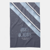 Kerstmerk Blauw/Wit ID862 Theedoek (Verticaal)