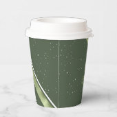 Kerstmerk groen/wit ID862 Papieren Bekers (Rechts)