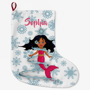 Kerstmermaid Cute Name White Grote Kerstsok