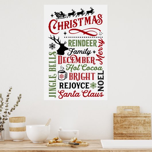 kerstmetro poster (Keuken)