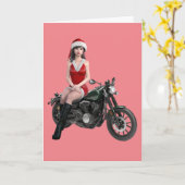 KERSTMIJTER MOTORFIETS MEISJE KAARTEN (Gele Bloem)