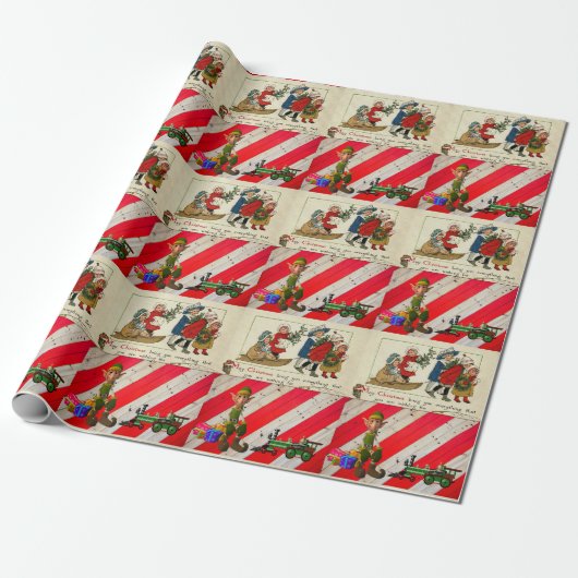 Kerstminkado-kabouter Cadeaupapier (Uitgerold)