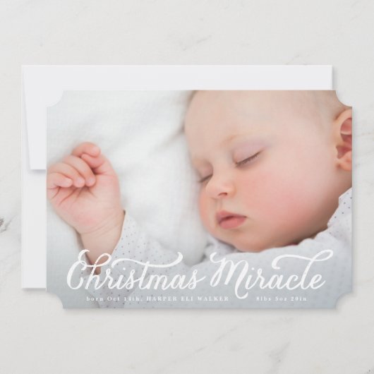Kerstmirakel Birth kondiging Feestdagenkaart (Voorkant)