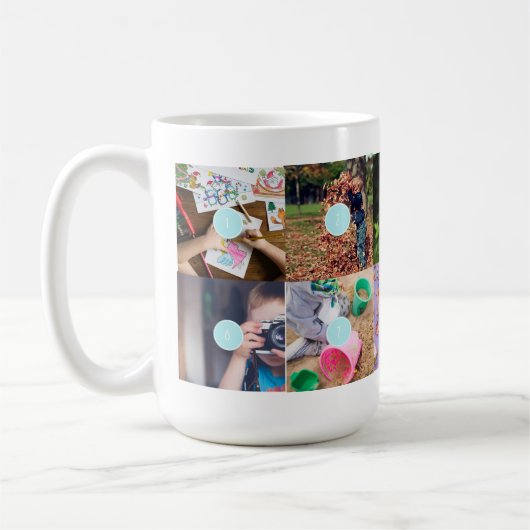 Kerstmis 10 Foto's Collage Mok (Links)