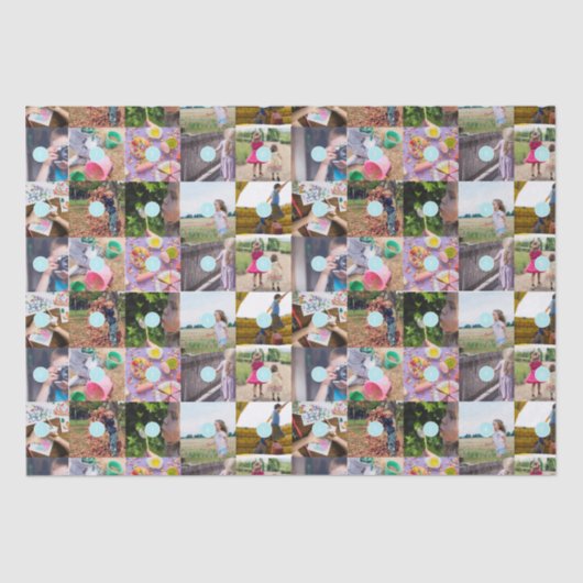 Kerstmis 10 Foto's Collage Tissuepapier (Voorkant)