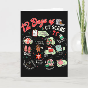 Kerstmis 12 dagen van CT-technoloog Cat Scan Radio Kaart