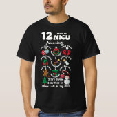 Kerstmis 12 dagen van NICU eenheid verpleegkunde G T-shirt (Voorkant)
