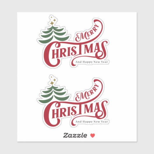 Kerstmis 13 sticker (Vel)
