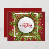 Kerstmis 17 feestdagenkaart (Voorkant / Achterkant)