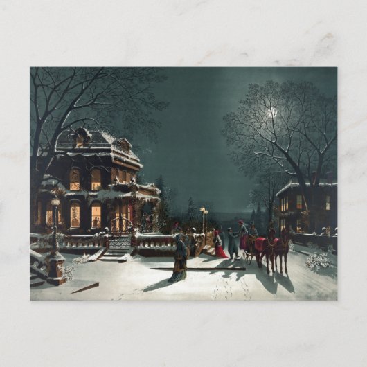 Kerstmis 1880 feestdagenkaart (Voorkant)