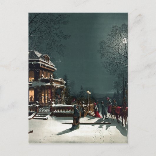 Kerstmis 1880 feestdagenkaart (Voorkant)