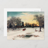 Kerstmis, 1889,  schilderij, briefkaart (Voorkant / Achterkant)