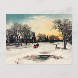 Kerstmis, 1889, schilderij, briefkaart