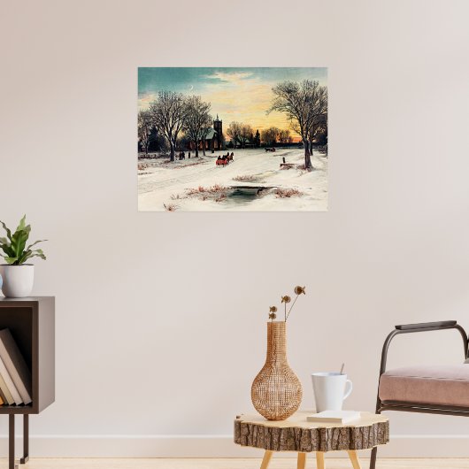 Kerstmis, 1889, schilderij, poster (Woonkamer 3)