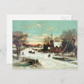 Kerstmis 1898 feestdagenkaart (Voorkant / Achterkant)