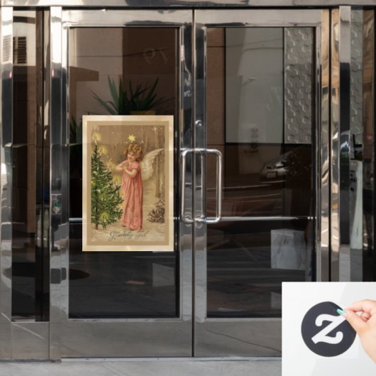  Kerstmis 1910 Raamsticker (Kantoordeur)