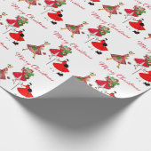 Kerstmis 1950  dames cadeaupapier (Hoek)