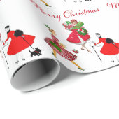 Kerstmis 1950  dames cadeaupapier (Rol Hoek)