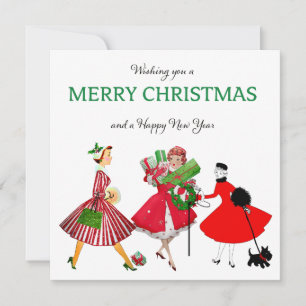 Kerstmis 1950  dames kaart