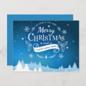 Kerstmis 19 feestdagenkaart (Voorkant / Achterkant)