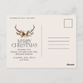 Kerstmis 1 foto botanische florale briefkaart (Achterkant)