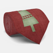 Kerstmis 1 : Groene Boom met Stropdas van de rode (Opgerold)