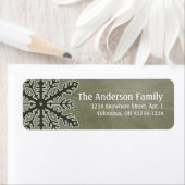 Kerstmis 1: Snowflake 1d Return Address Labels (Insitu)