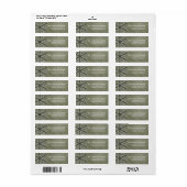 Kerstmis 1: Snowflake 1d Return Address Labels (Full Sheet)
