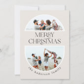 Kerstmis 1 waterverf botanische flora feestdagenkaart (Voorkant)