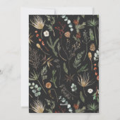 Kerstmis 1 waterverf botanische flora feestdagenkaart (Achterkant)